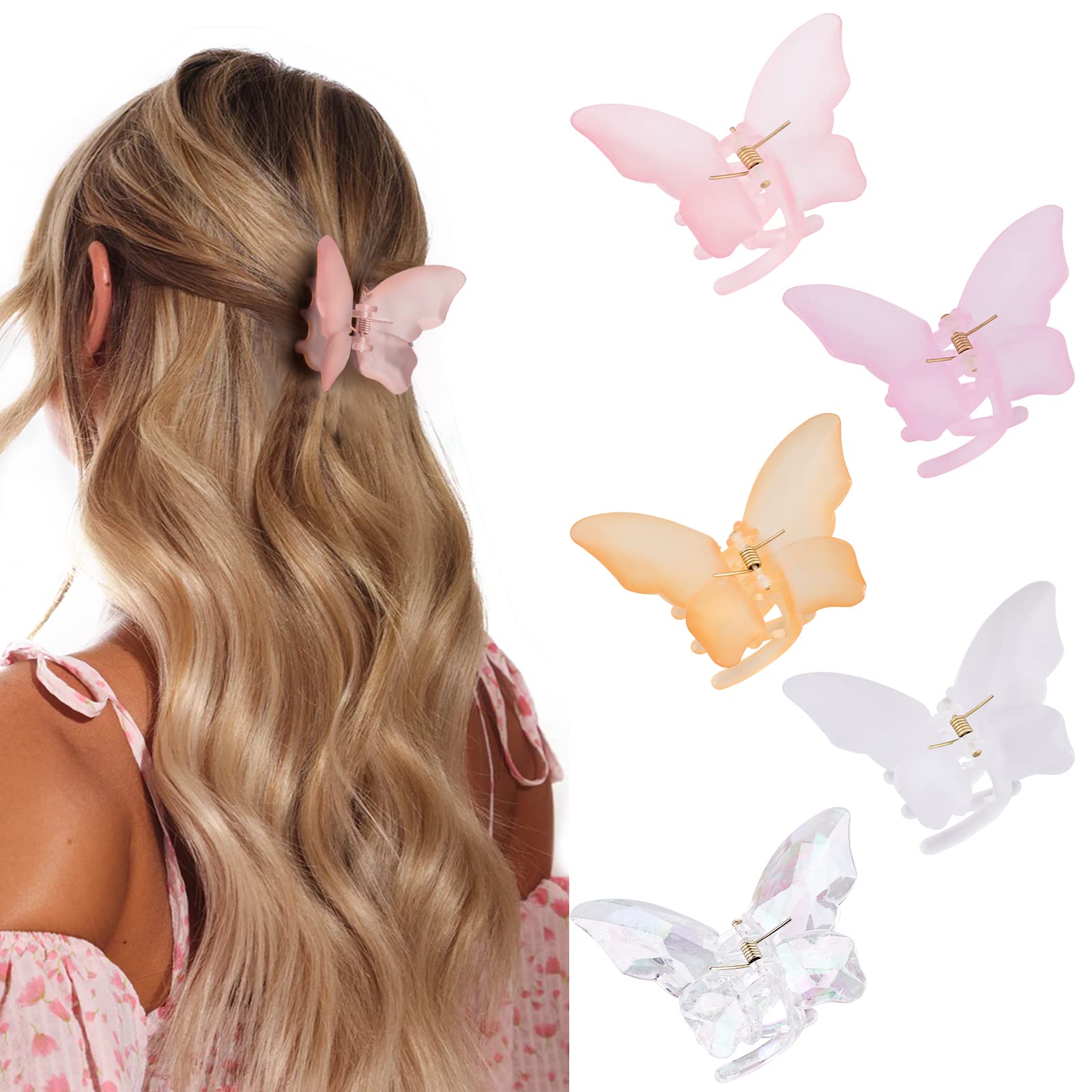 aesthetic butterfly clips in y2k fashion