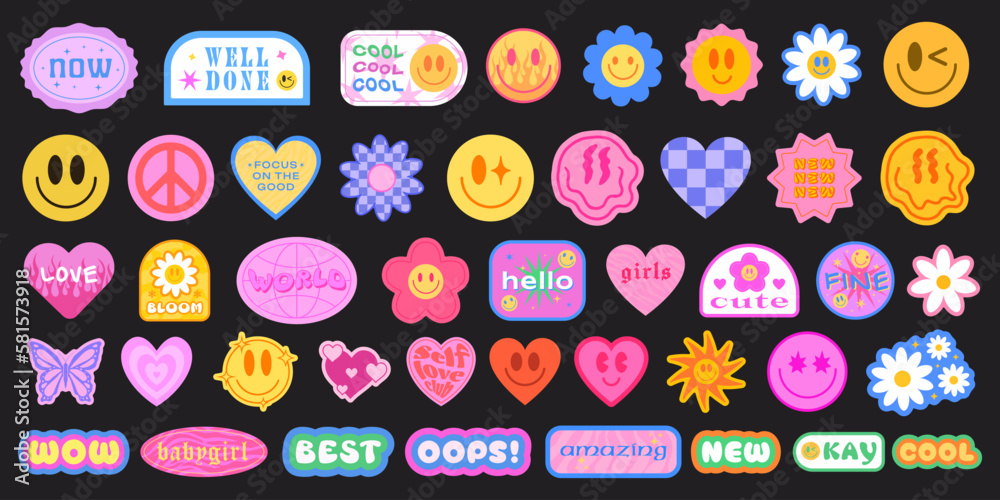 aesthetic Y2K emojis collection