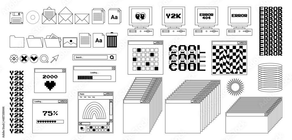 black y2k icons 0083