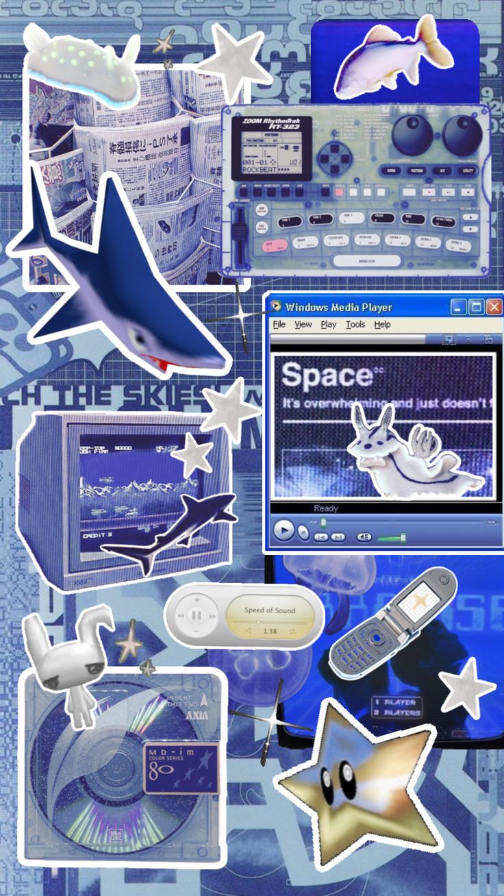 blue star wallpaper y2k 0091