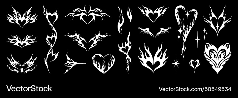 bold y2k heart tattoo inspirations