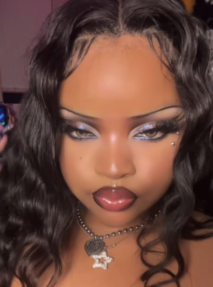 bold Y2K makeup for black girls