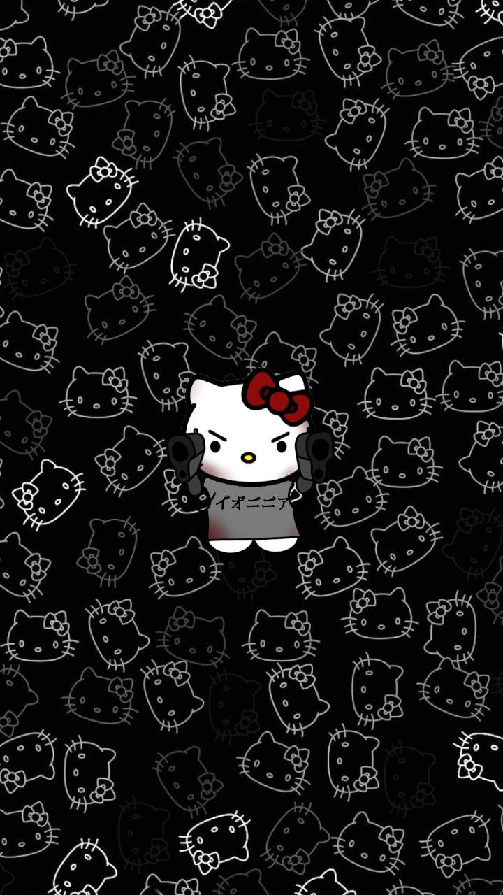 colorful Hello Kitty Y2K themed wallpaper