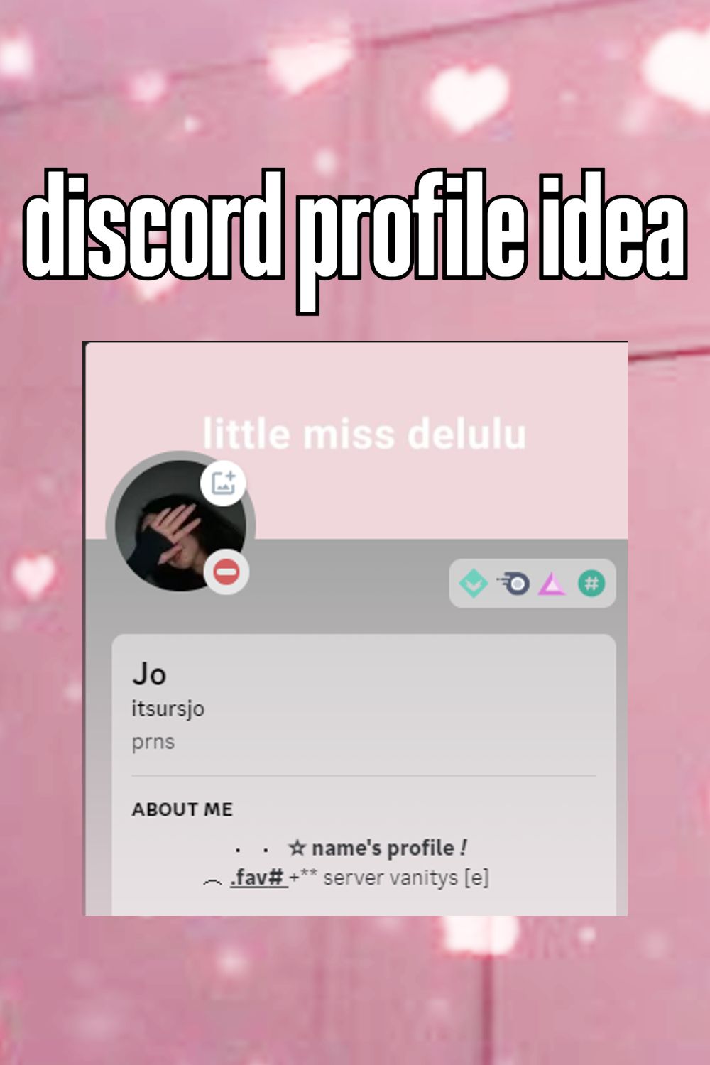 creative Y2K Discord about me templates