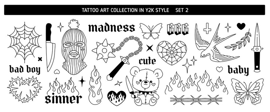 cute y2k tattoos 0070