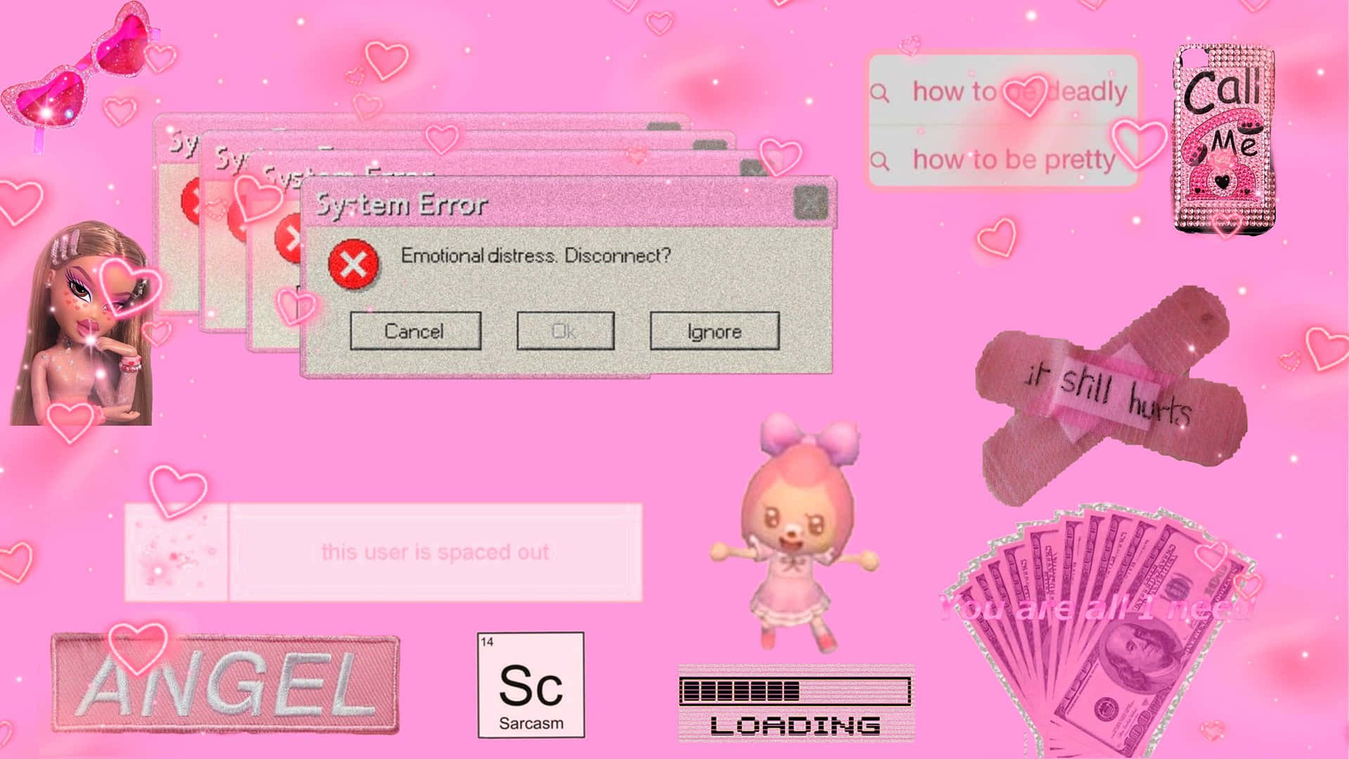 cyber pink y2k background 0094