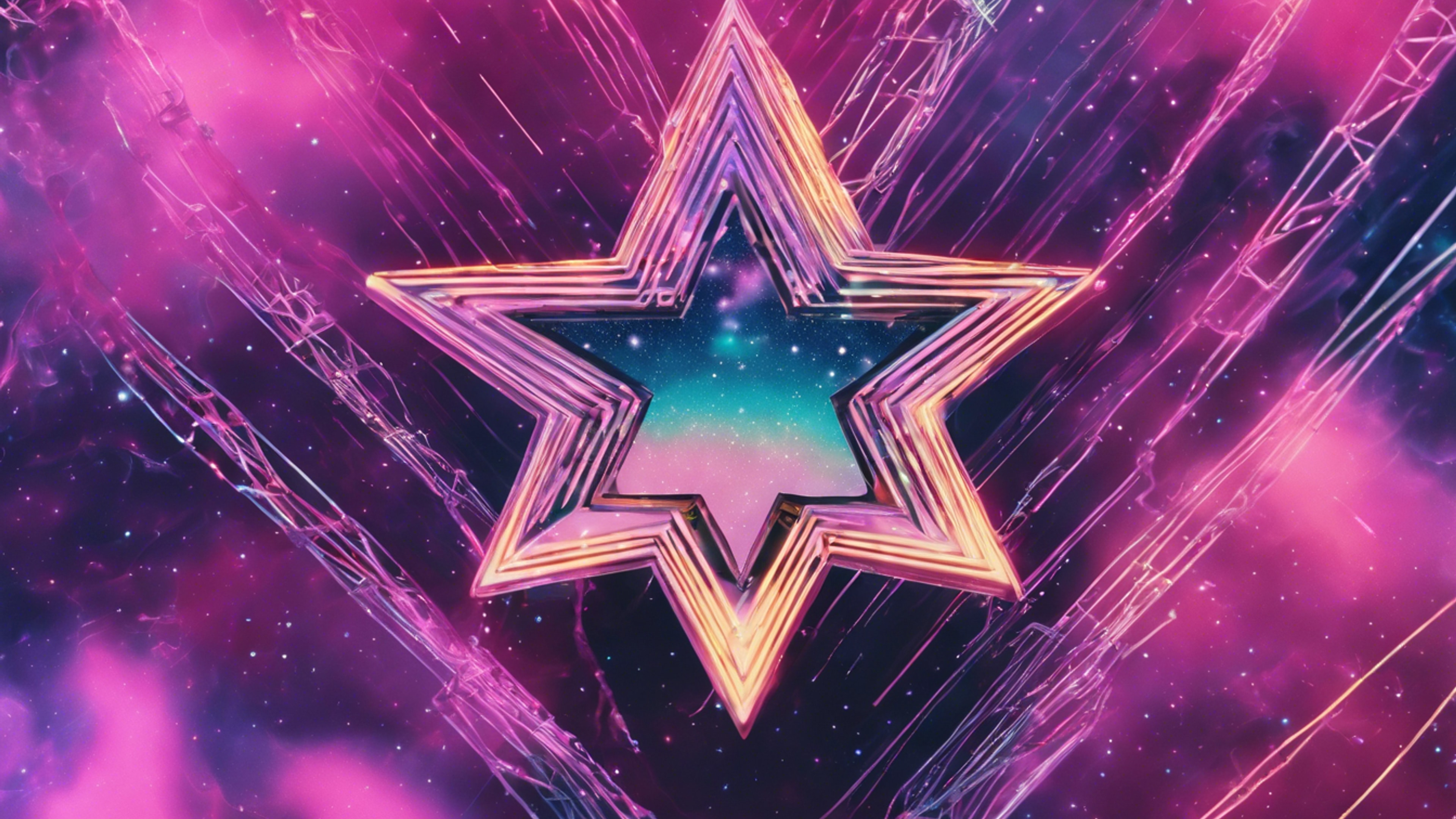 cyber purple star wallpaper y2k 0011