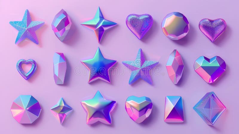 cyber purple star wallpaper y2k 0025