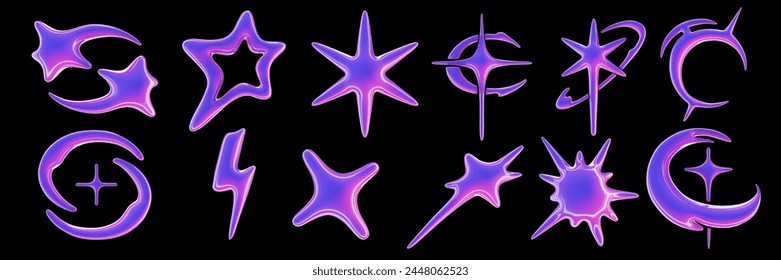 cyber purple star wallpaper y2k 0082