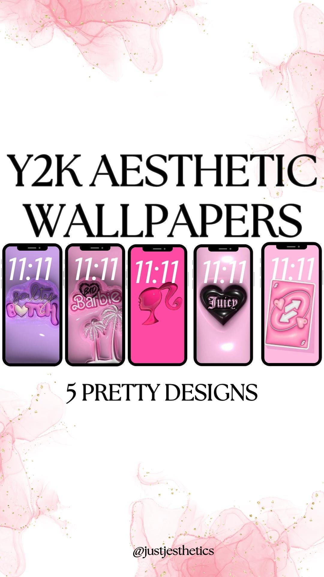 cyber y2k aesthetic wallpaper pink 0023