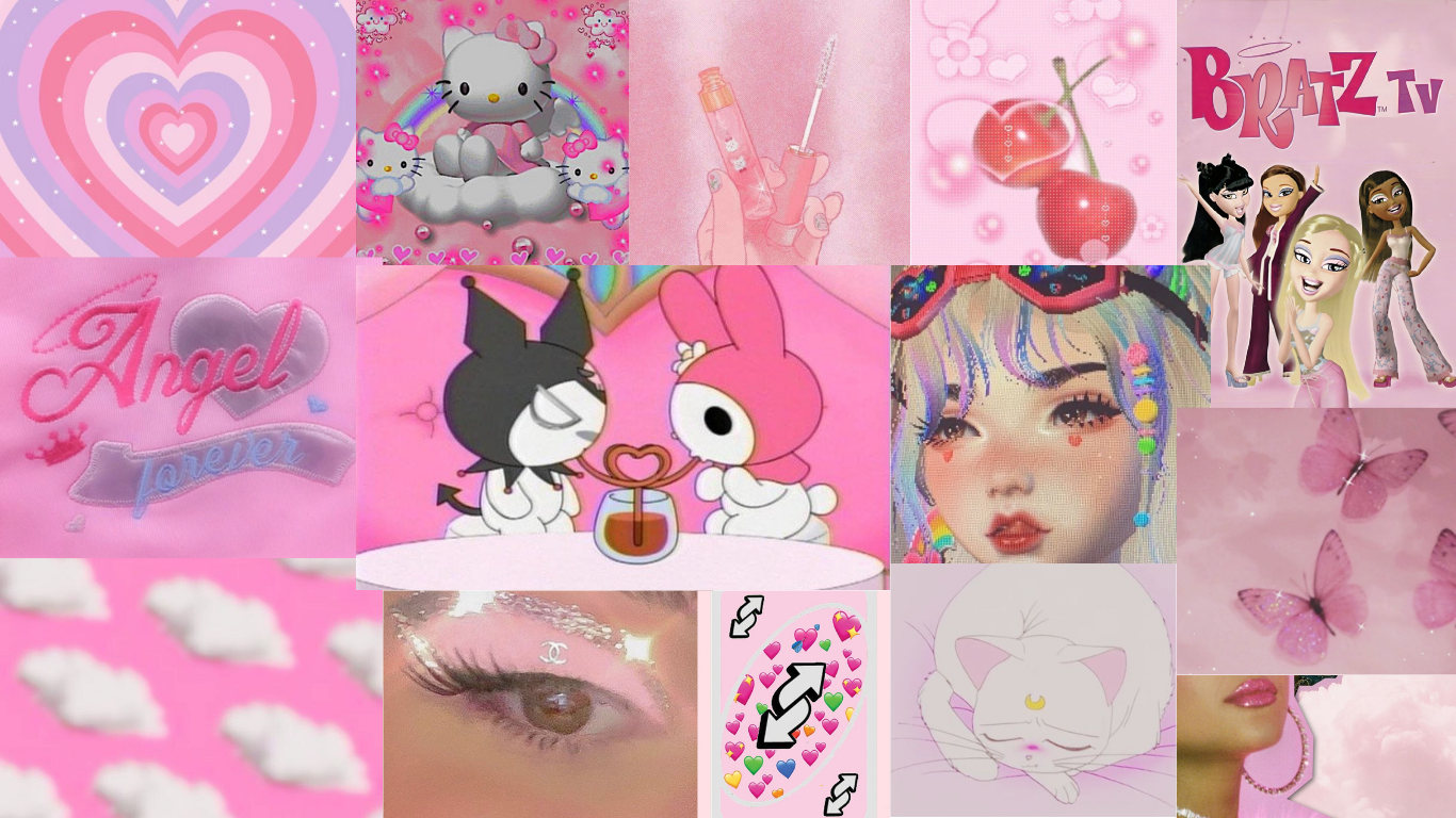 cyber y2k aesthetic wallpaper pink 0029