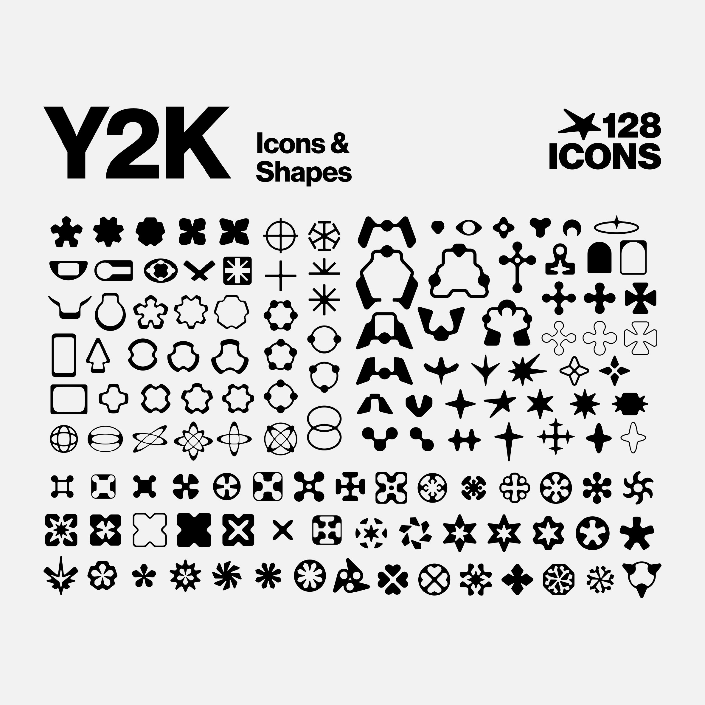 cyber y2k icons collection