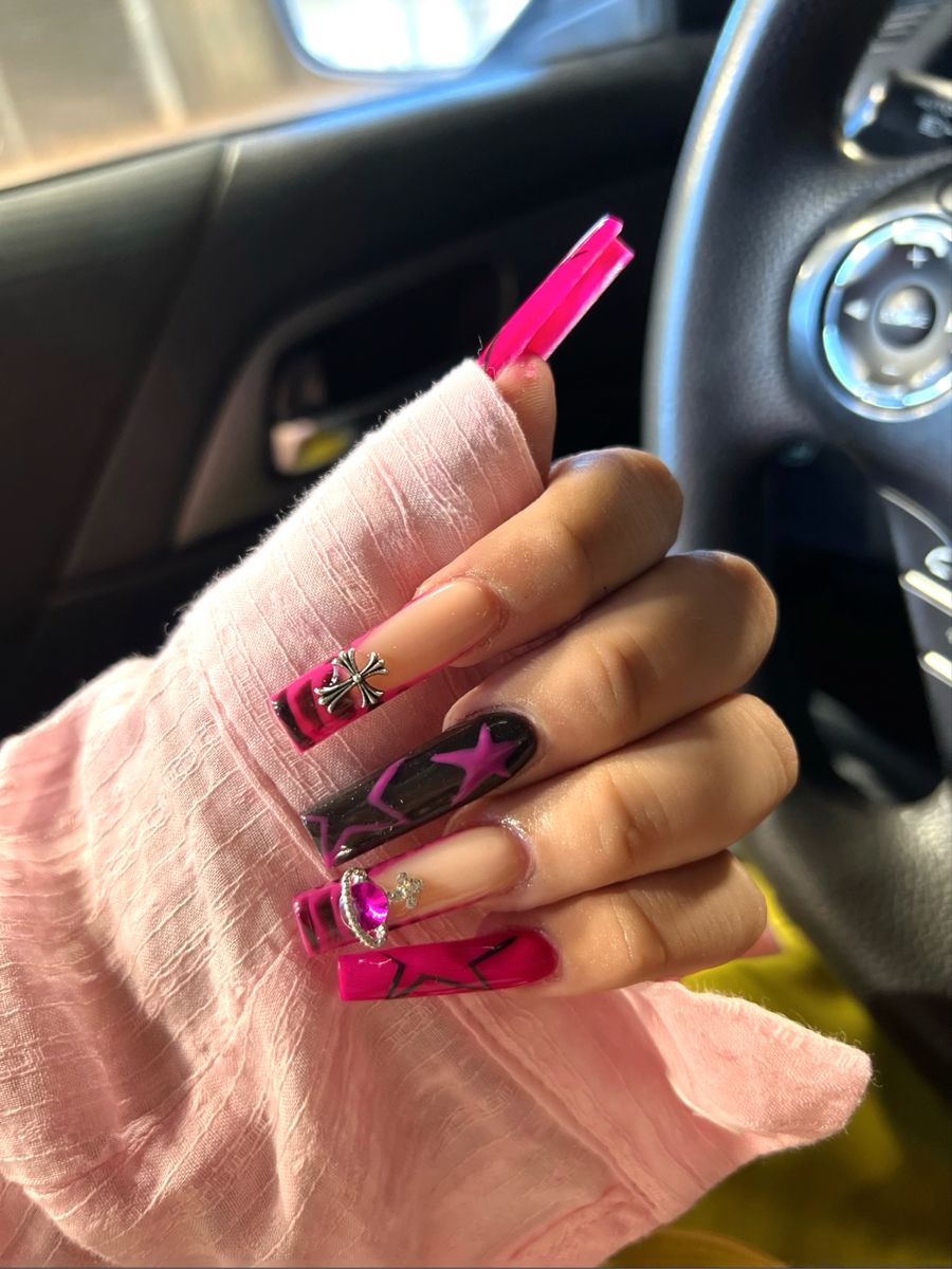 cyber y2k nails short 0018