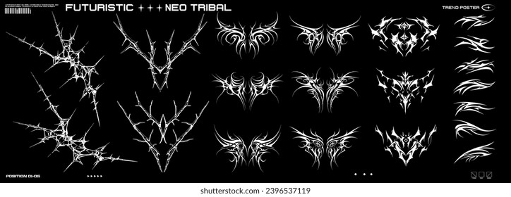 cyber y2k tribal tattoo 0087