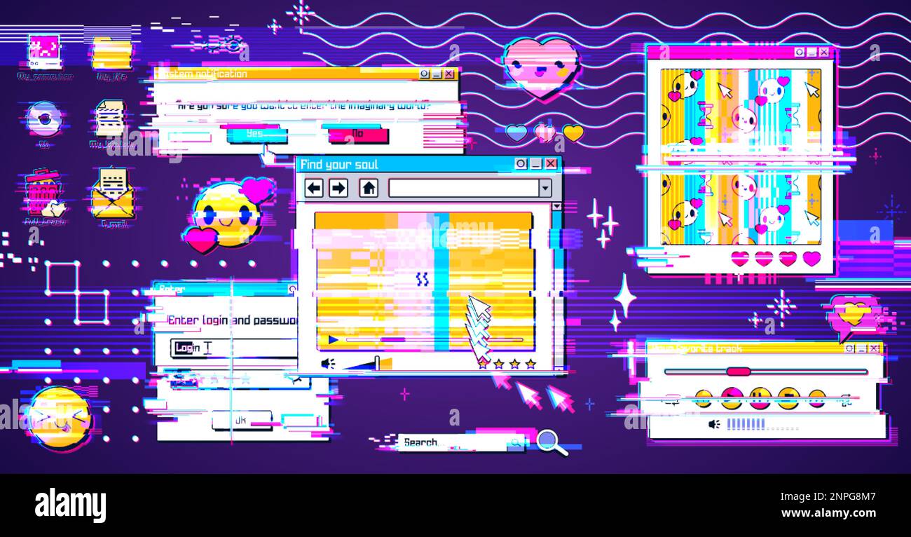 digital art inspired by Y2K internet aesthetic