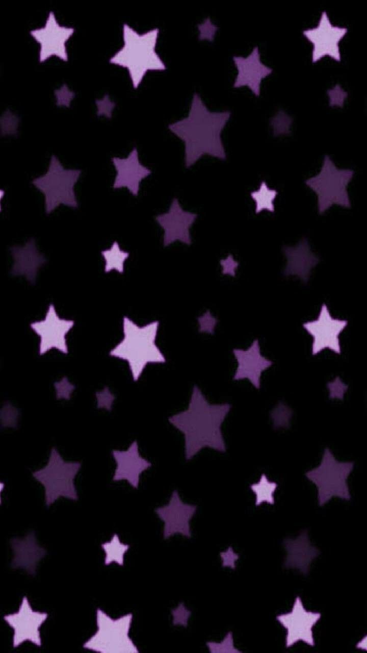 digital purple star decorations