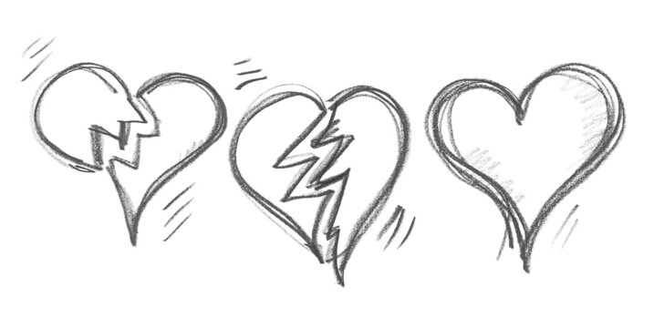 digital y2k heart drawing trends