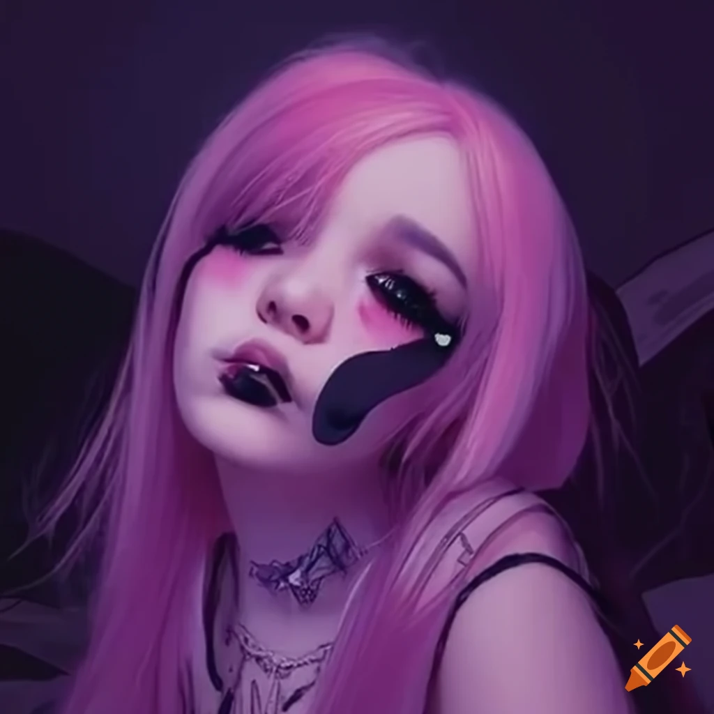 Goth y2k anime pfp 0038