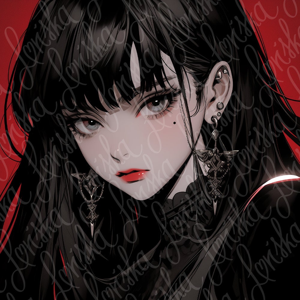 Goth y2k anime pfp 0069