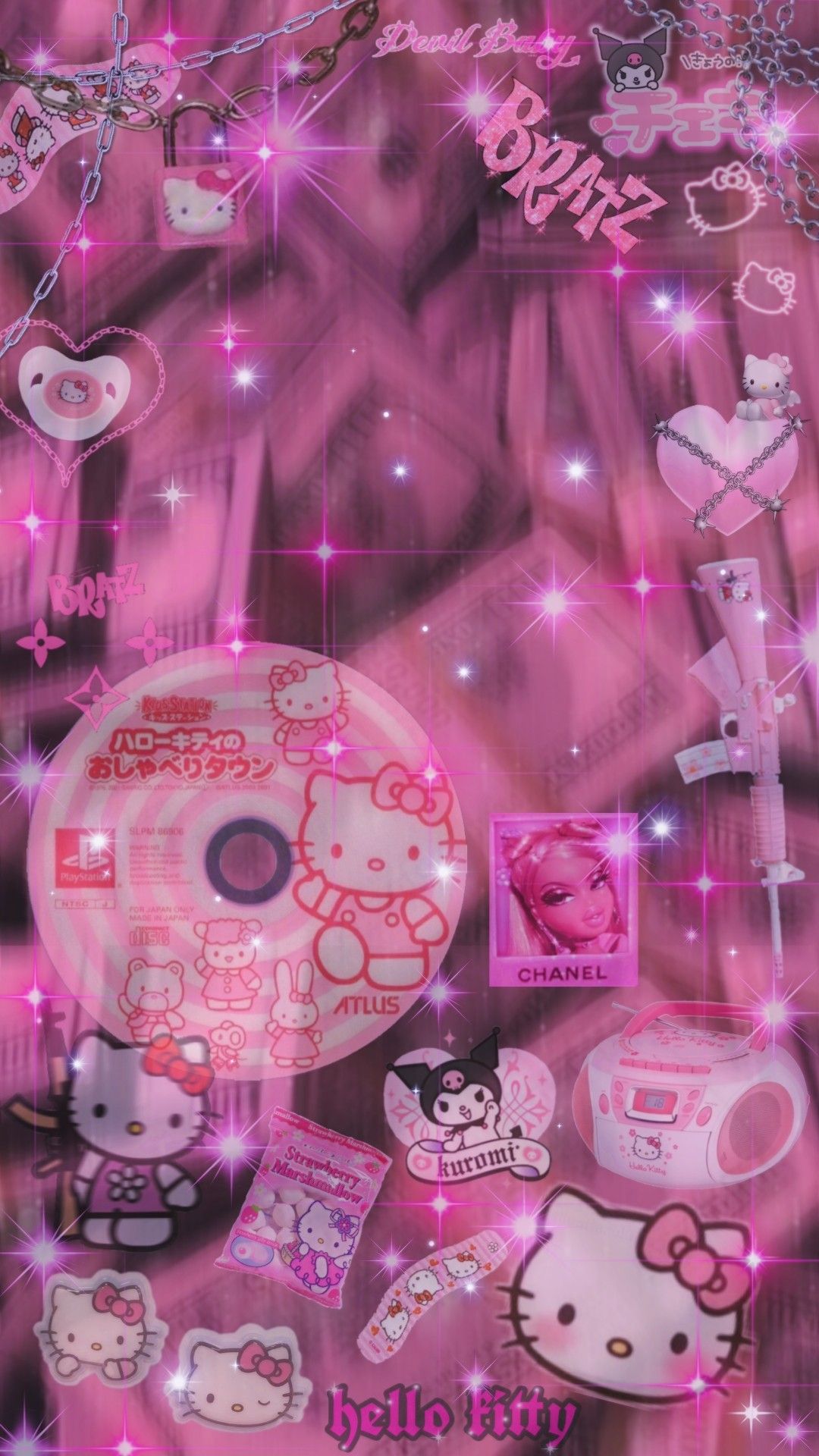 grunge Hello Kitty y2k wallpaper designs