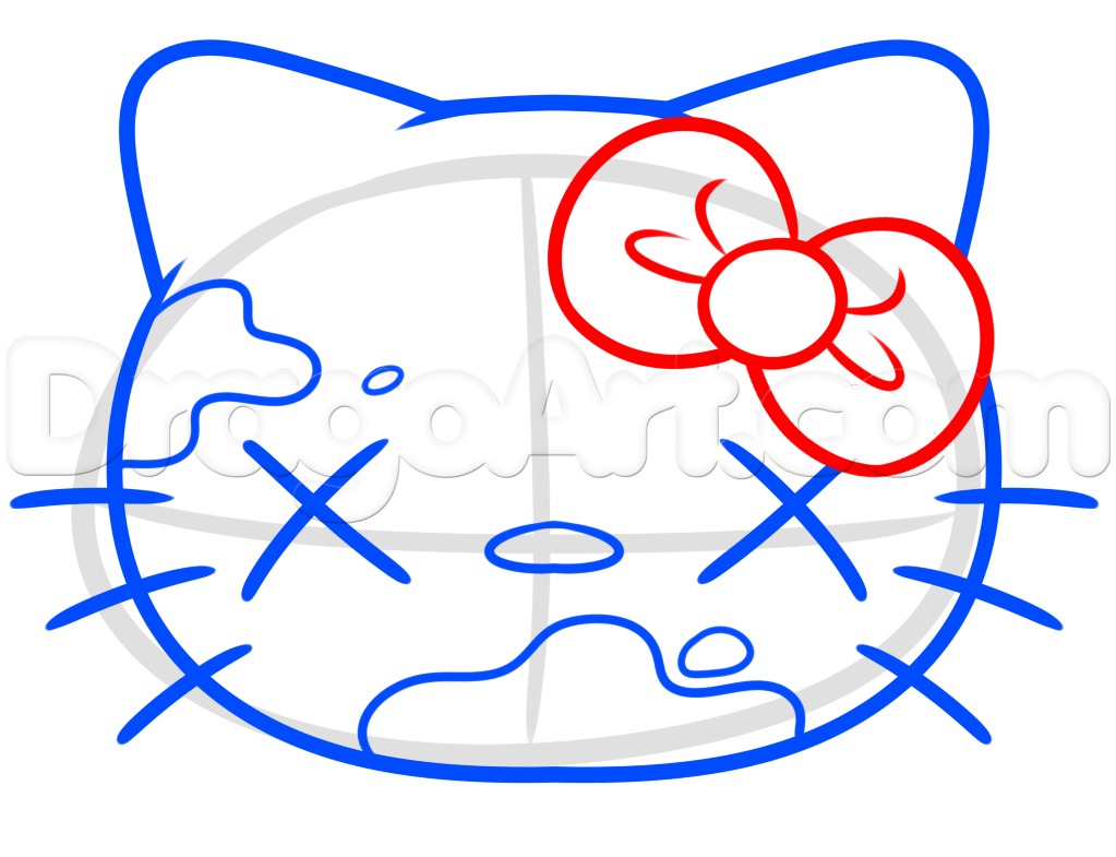 Hello Kitty drawing y2k 0011