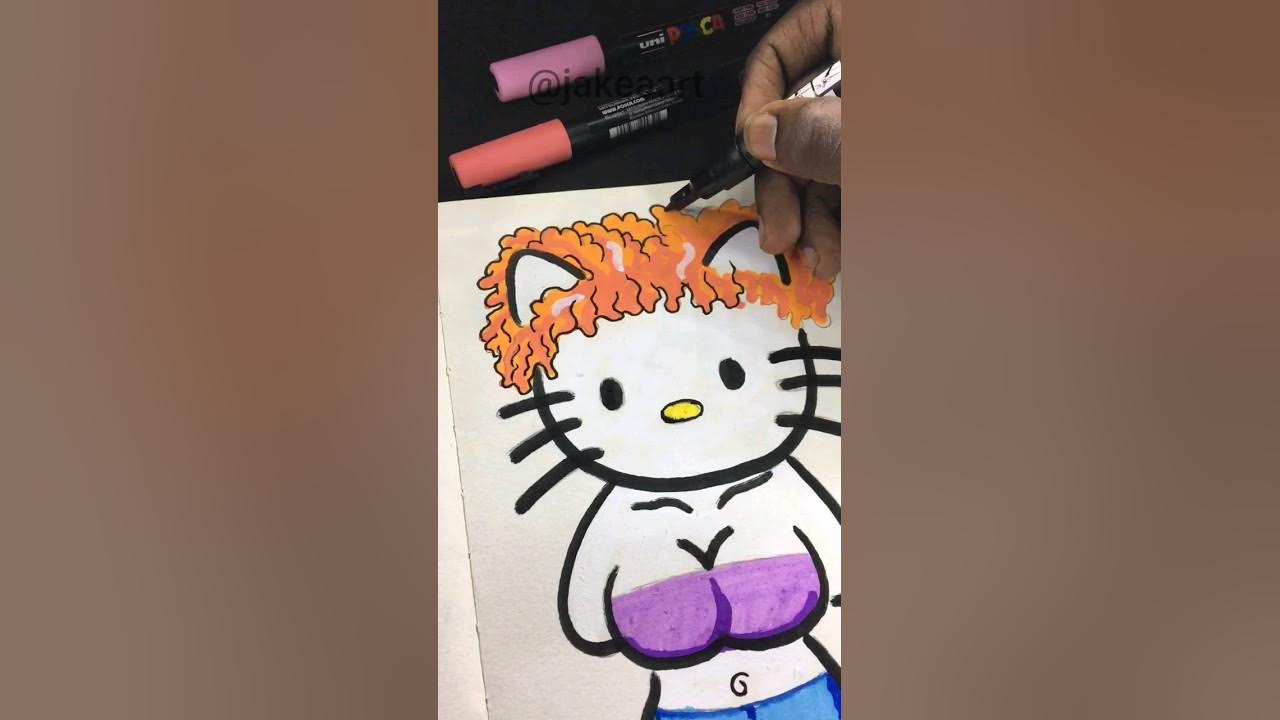 Hello Kitty drawing y2k 0017