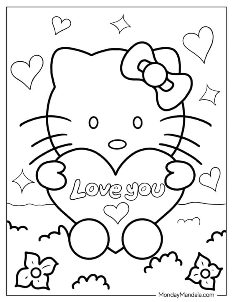 Hello Kitty drawing y2k 0034