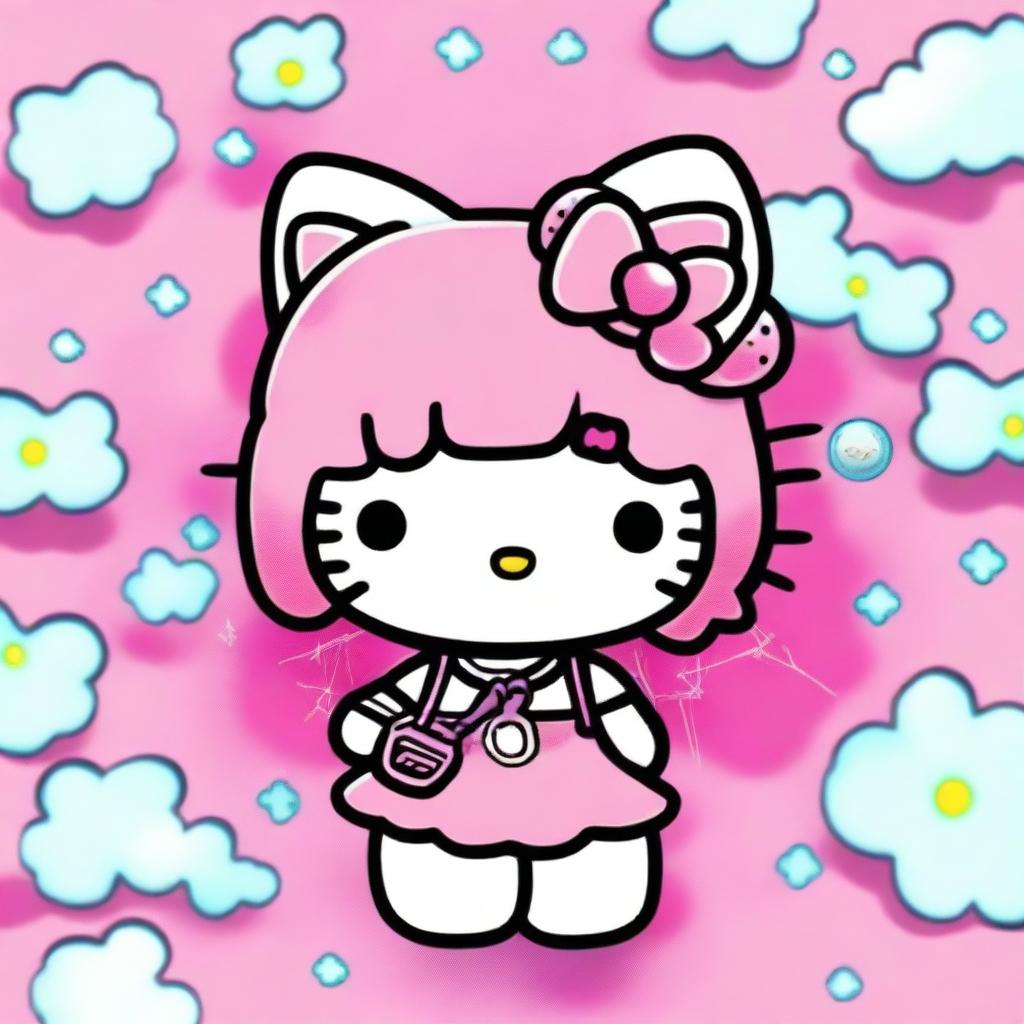 Hello Kitty drawing y2k 0041