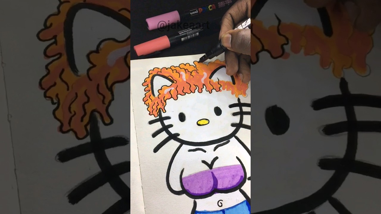 Hello Kitty drawing y2k 0046