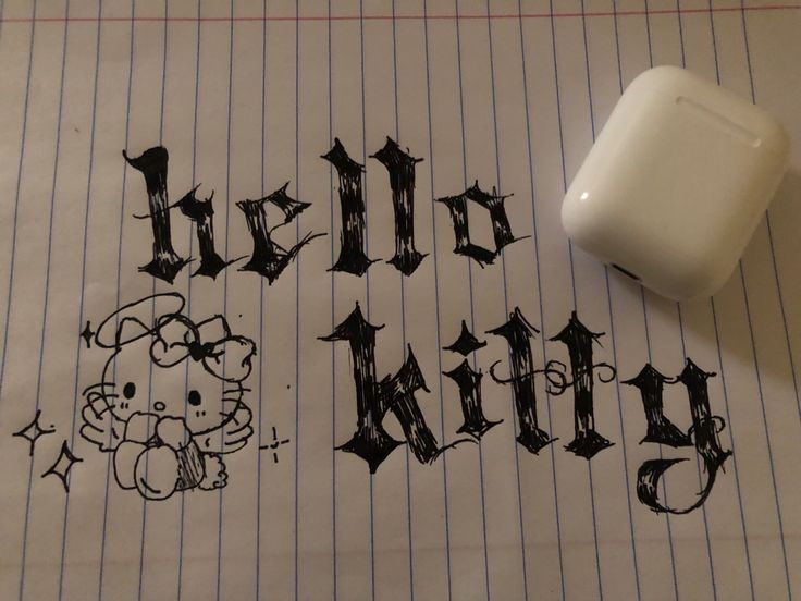 Hello Kitty drawing y2k 0076