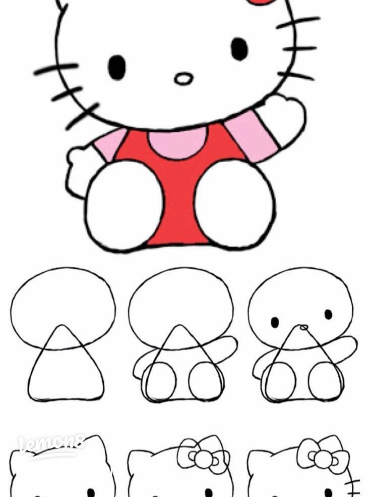 Hello Kitty drawing y2k 0078