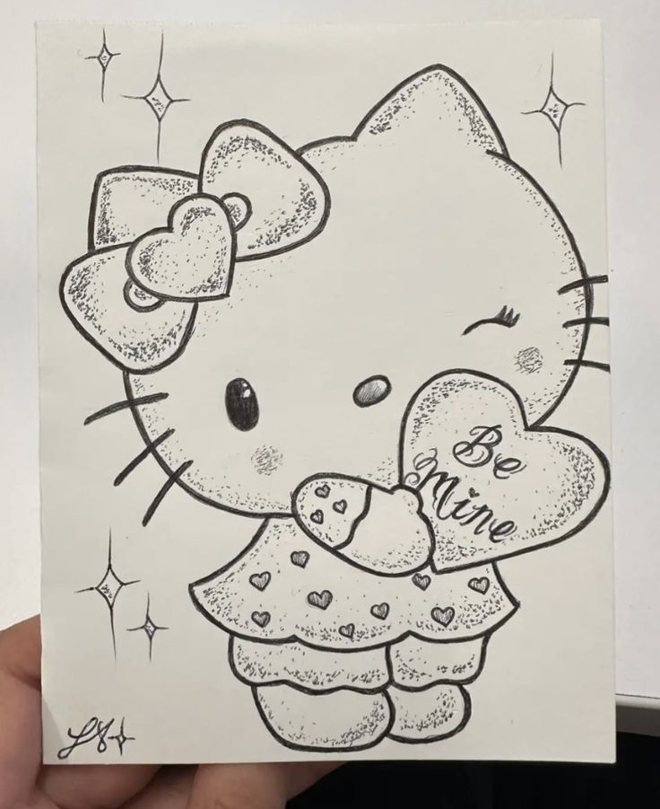 Hello Kitty drawing y2k 0088