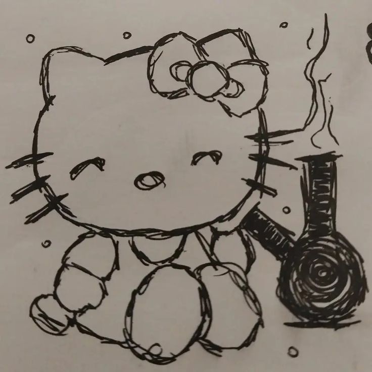 Hello Kitty drawings y2k