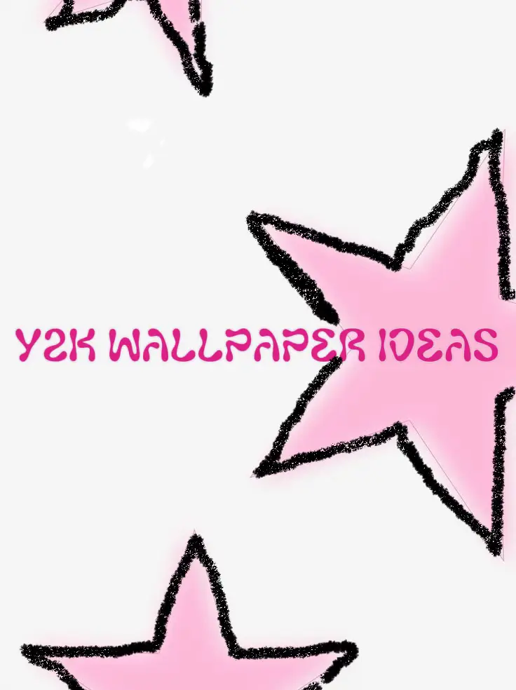 high-quality pfp pink Y2K star wallpaper