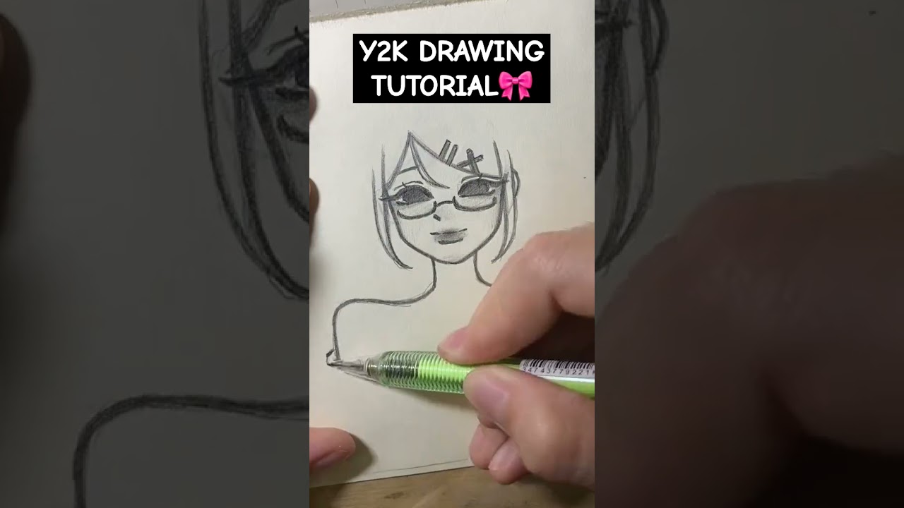 how to draw y2k girl simple 0094