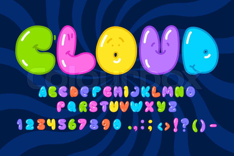 iconic y2k bubble font elements.