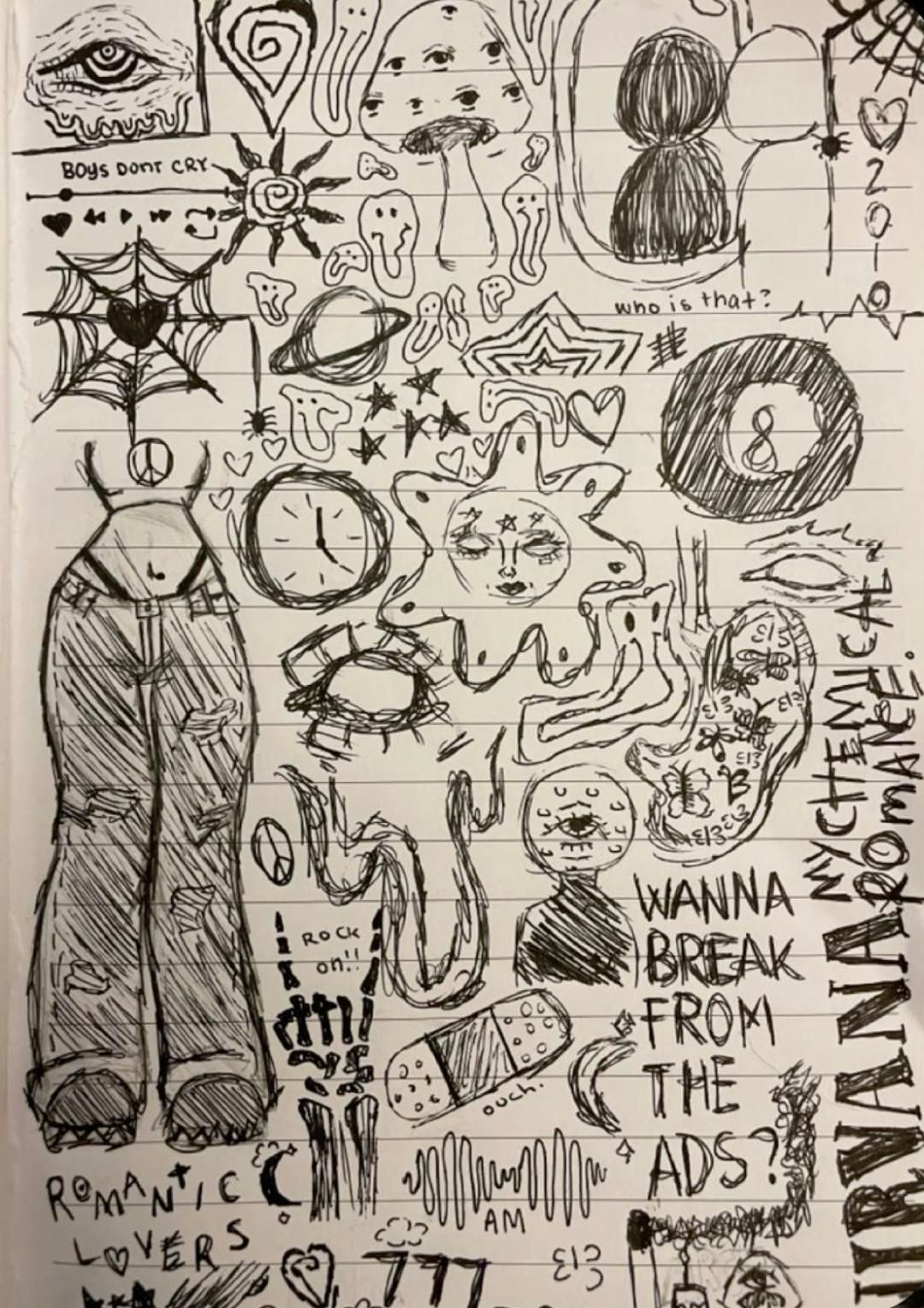 indie drawings drawing y2k boy 0026