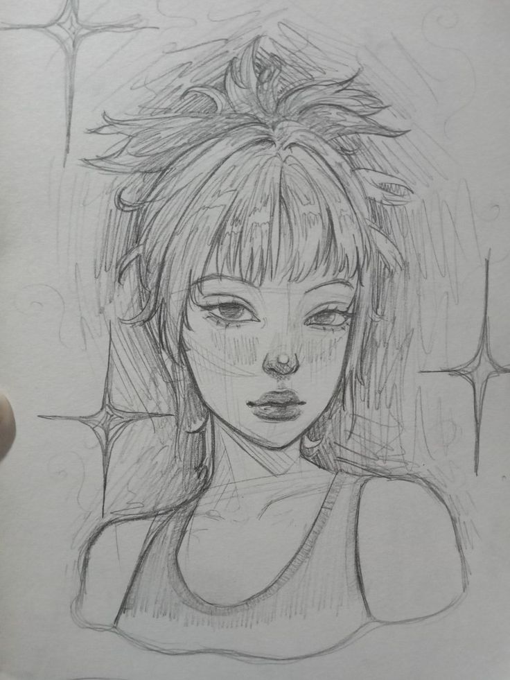 indie drawings drawing y2k girl 0010