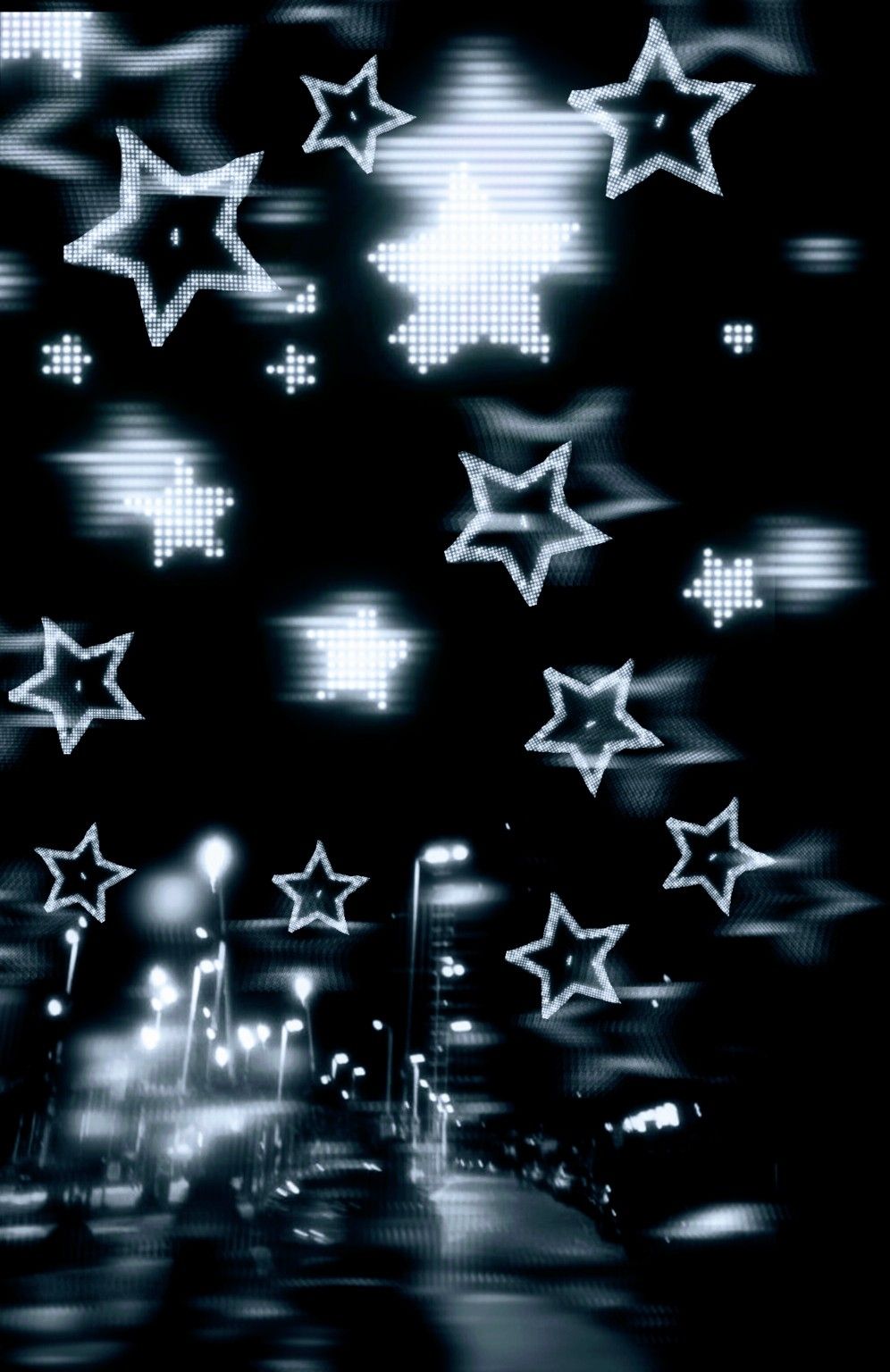 iPhone wallpapers with Y2K star elements