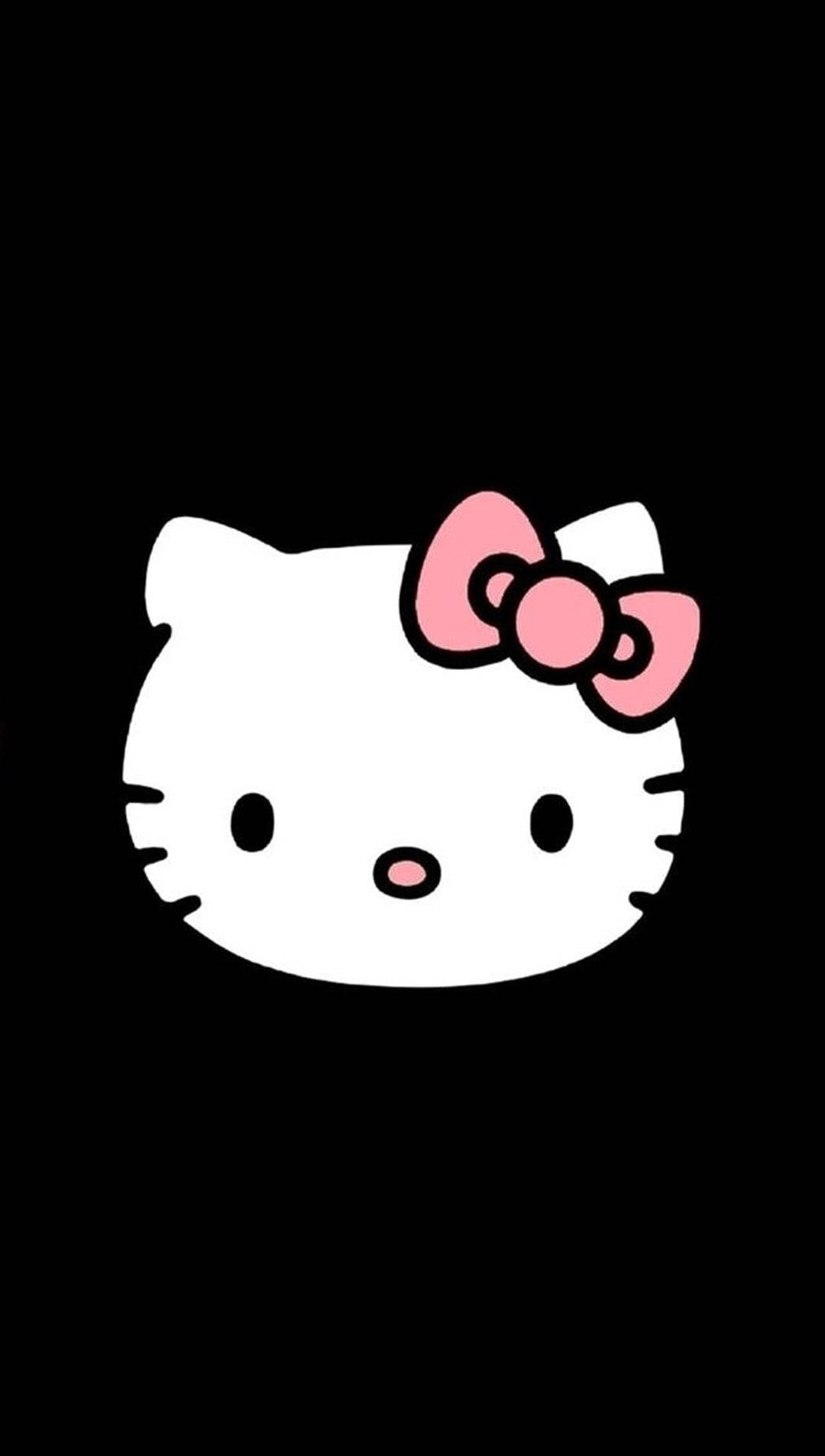 kawaii Y2K Hello Kitty black wallpaper