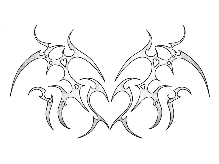 minimalist y2k heart tattoo ideas