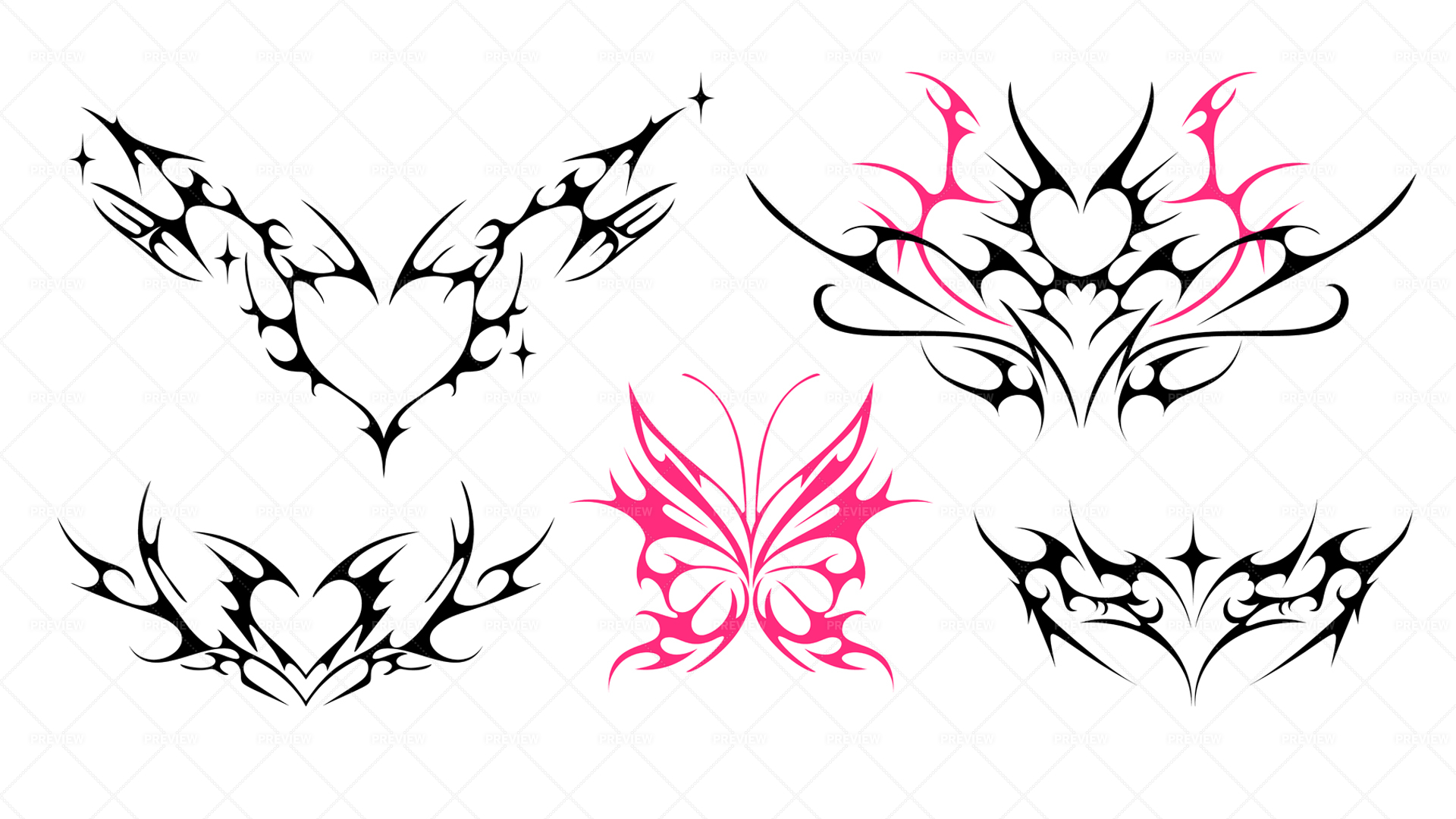 modern y2k tribal tattoo ideas