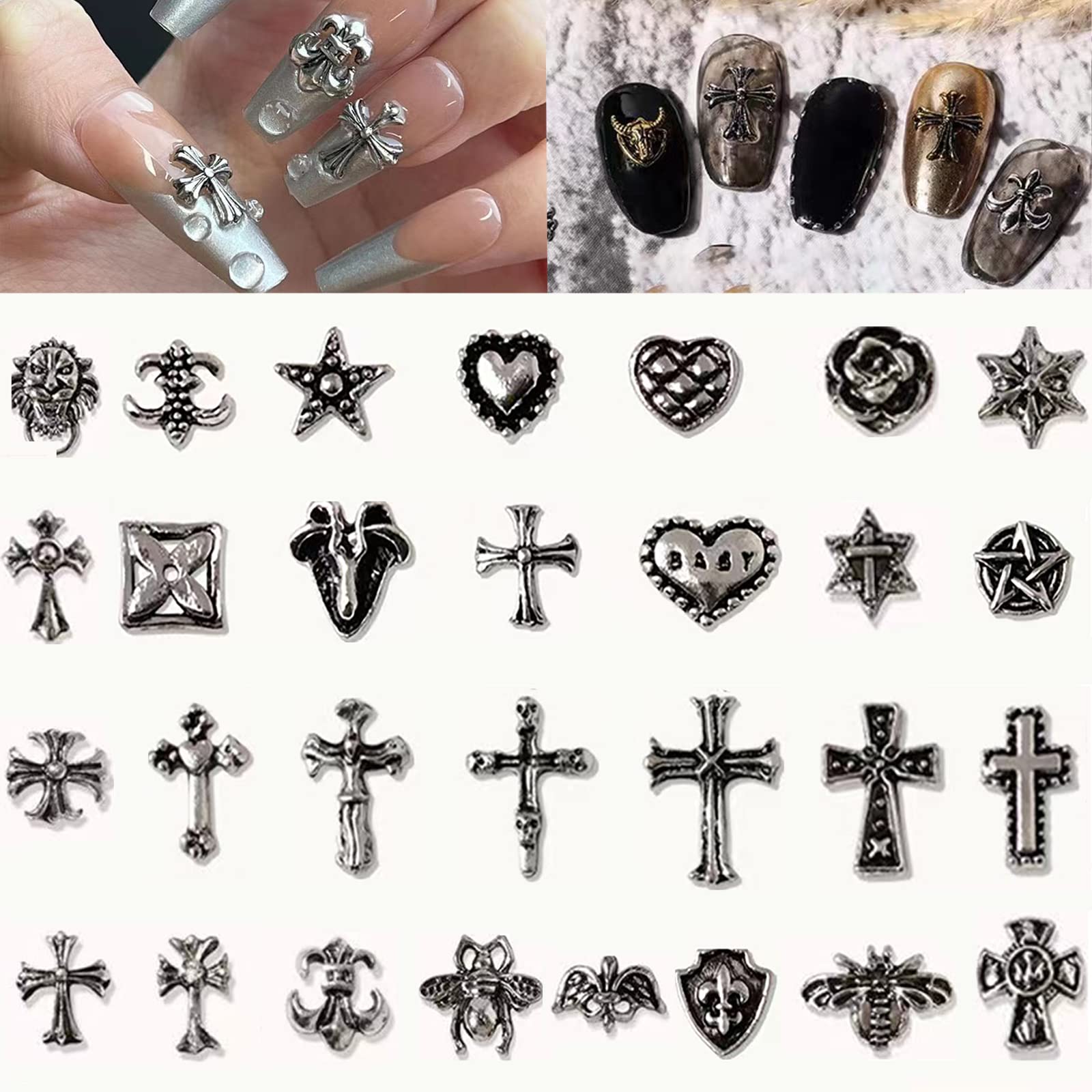 nails with charms y2k 0024