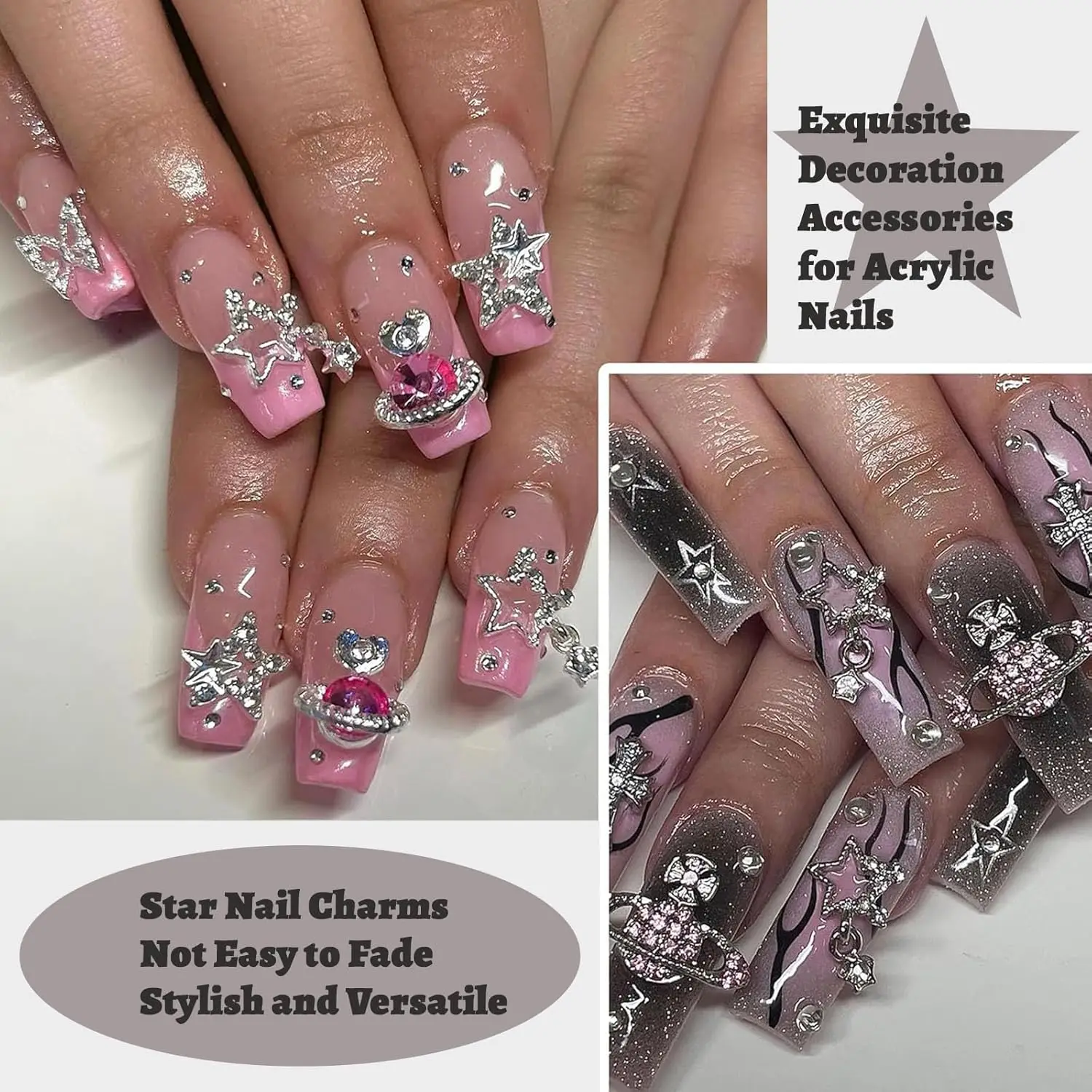 nails with charms y2k 0034