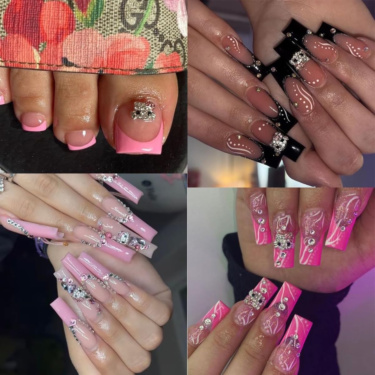 nails with charms y2k 0050