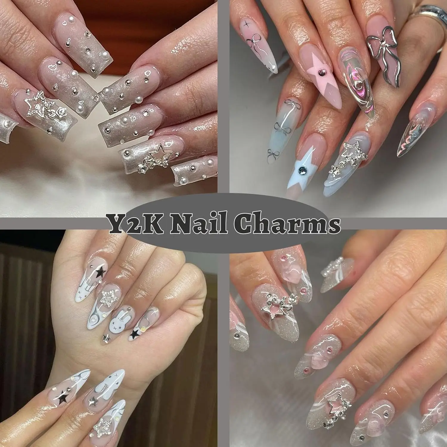 nails with charms y2k 0056