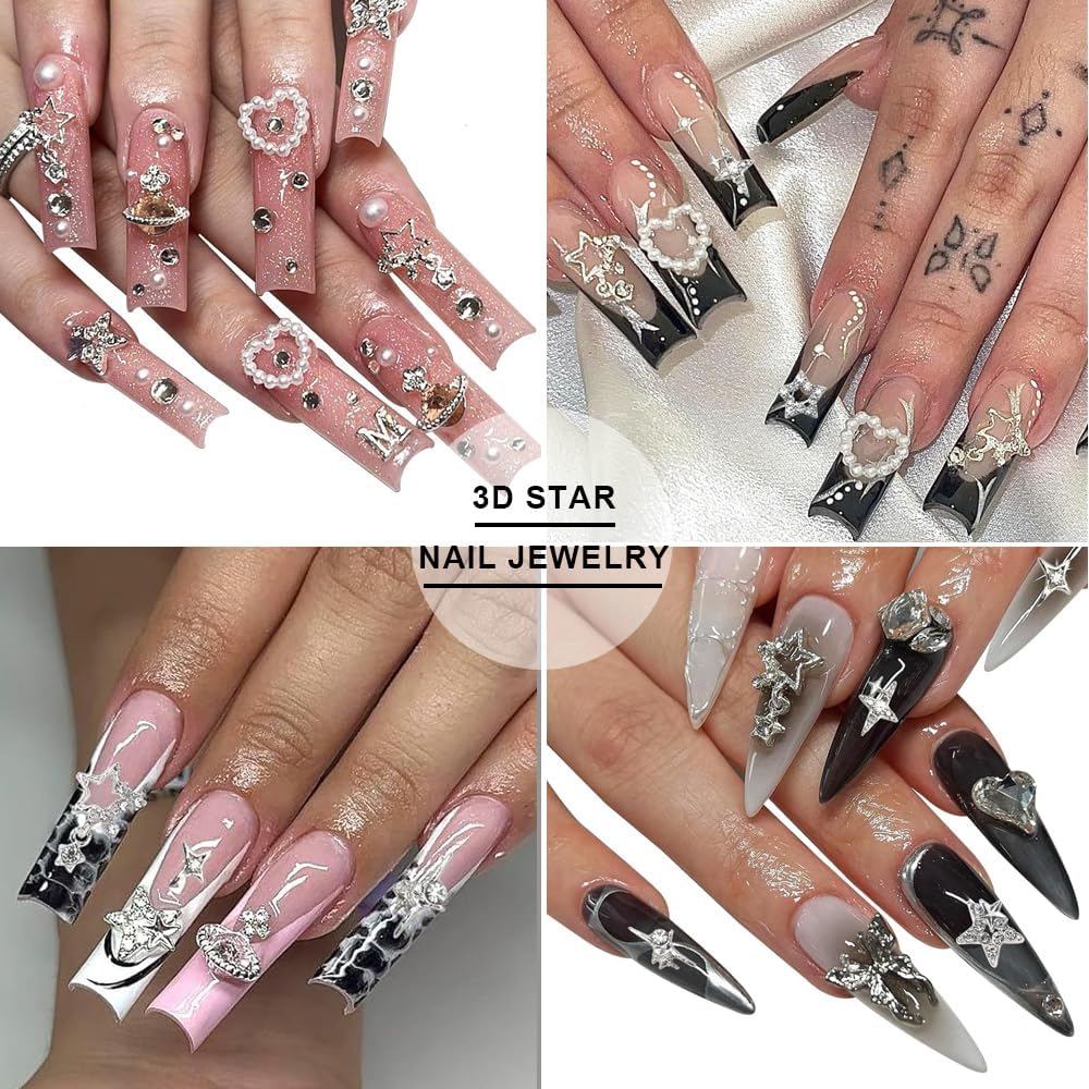 nails with charms y2k 0067