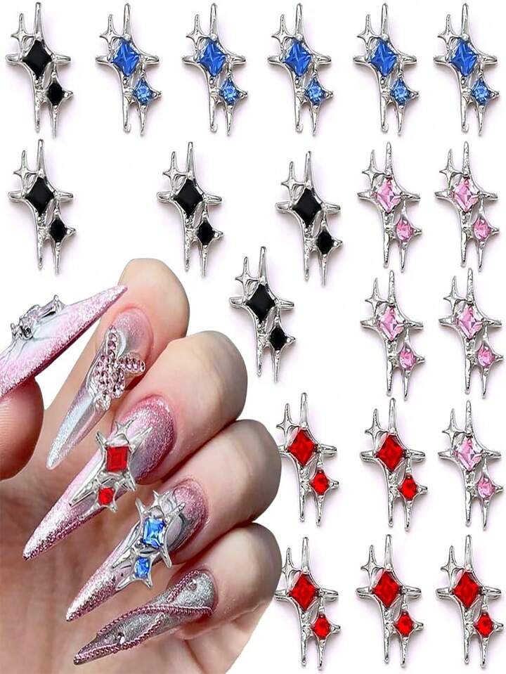 nails with charms y2k 0093