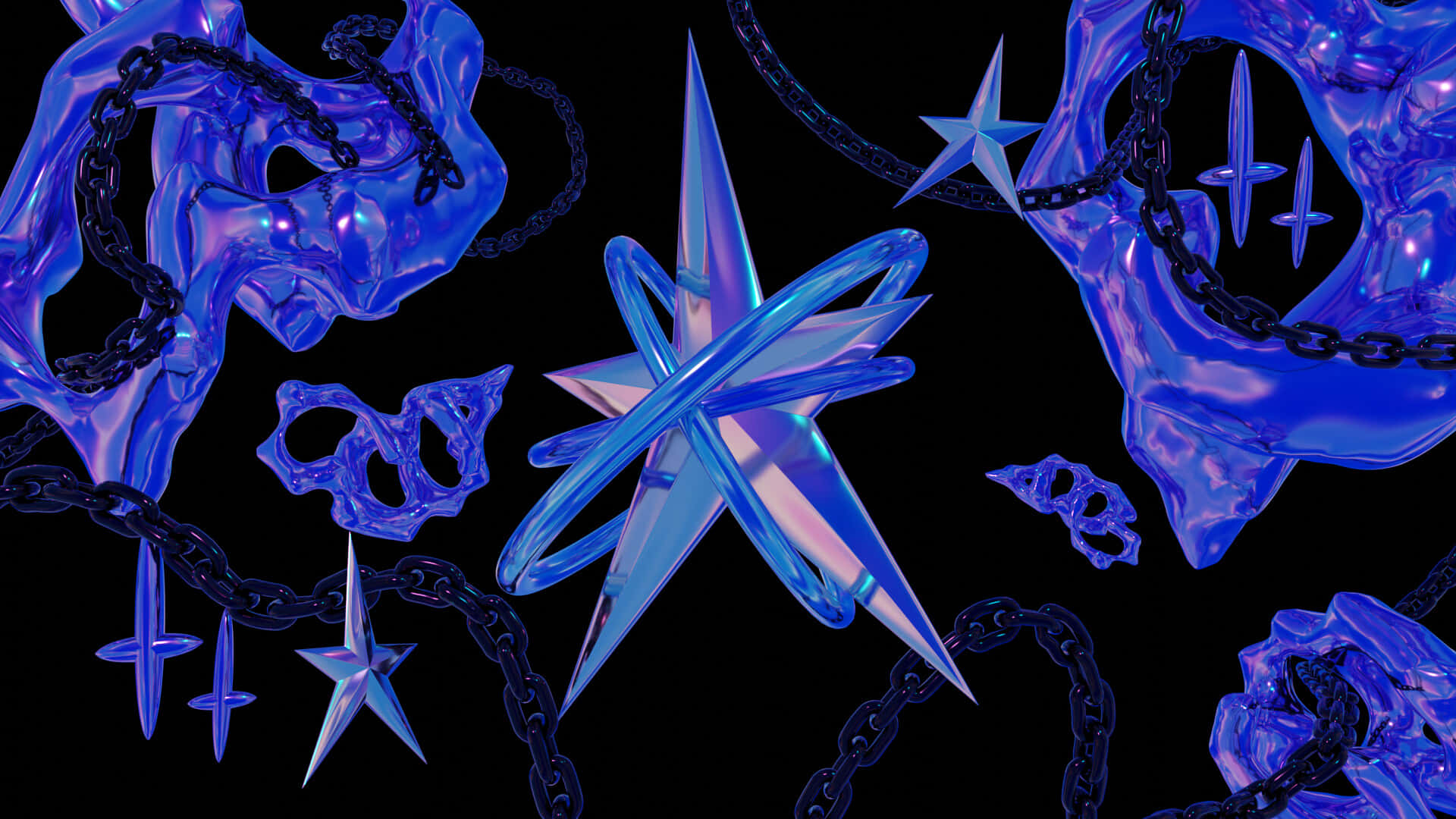 nostalgic blue star wallpaper y2k collections.