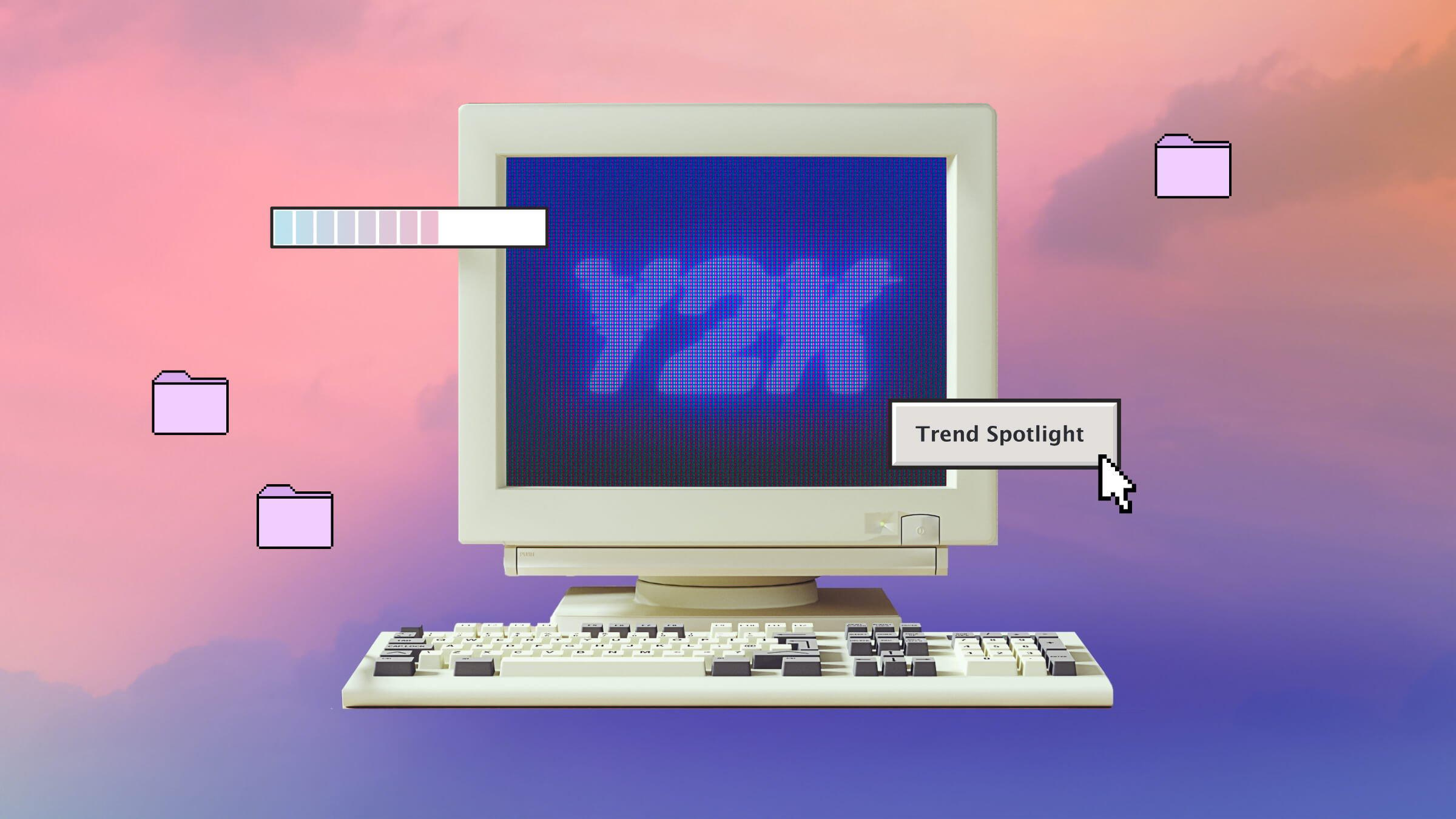 nostalgic Y2K computer aesthetic